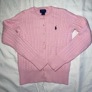 POLO Ralph Lauren Girl’s Mini-Cable Cotton Cardigan